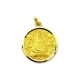 Medalla Virgen Begoña de oro amarillo de 18 Kt, bisel lapidado