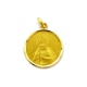 Medalla Nuestra Señora de la Esperanza (Macarena) de oro amarillo de 18 Kt, bisel lapidado