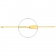 Pulsera infantil con placa redondeada de oro amarillo de 18 Kt, cadena rolo gruesa