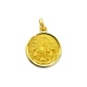 Medalla Virgen del Pilar de oro amarillo de 18 Kt, bisel lapidado