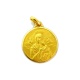 Medalla Virgen del Perpetuo Socorro de oro amarillo de 18 Kt, bisel pulido
