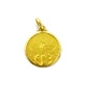Medalla Virgen del Pilar de oro amarillo de 18 Kt, bisel pulido