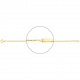 Pulsera infantil con placa recta de oro amarillo de 18 Kt, cadena forzada gruesa