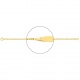 Pulsera infantil con placa redondeada de oro amarillo de 18 Kt, cadena forzada muy gruesa