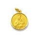 Medalla Virgen del Carmen corona de oro amarillo de 18 Kt, bisel media caña