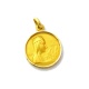 Medalla Nuestra Señora de Montserrat de oro amarillo de 18 Kt, bisel media caña