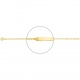 Pulsera infantil con placa recta de oro amarillo de 18 Kt, cadena barbada fina