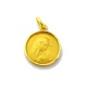 Medalla Virgen de los Dolores de oro amarillo de 18 Kt, bisel media caña