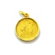 Medalla San Gabriel Arcángel (Anunciación de la Virgen) de oro amarillo de 18 Kt, bisel media caña