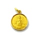 Medalla Nuestra Señora de la Merced de oro amarillo de 18 Kt, bisel media caña