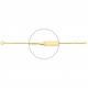 Pulsera infantil con placa de borde trenzado de oro amarillo de 18 Kt, cadena barbada mediana