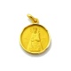 Medalla Nuestra Señora de los Desamparados de oro amarillo de 18 Kt, bisel media caña
