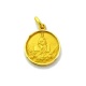 Medalla Nuestra Señora de Loreto de oro amarillo de 18 Kt, bisel media caña