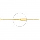 Pulsera infantil con placa redondeada de oro amarillo de 18 Kt, cadena barbada mediana