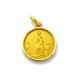 Medalla Nuestra Señora de los Ángeles de oro amarillo de 18 Kt, bisel media caña