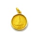 Medalla Virgen de Fátima de oro amarillo de 18 Kt, bisel media caña