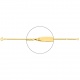 Pulsera infantil con placa redondeada de oro amarillo de 18 Kt, cadena barbada gruesa