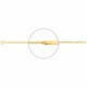 Pulsera infantil con placa recta de oro amarillo de 18 Kt, cadena barbada gruesa