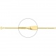 Pulsera infantil con placa redondeada de oro amarillo de 18 Kt, cadena barbada muy gruesa
