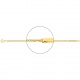 Pulsera infantil con placa recta de oro amarillo de 18 Kt, cadena barbada muy gruesa