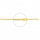 Pulsera infantil con placa redondeada de oro amarillo de 18 Kt, cadena barbada extragruesa