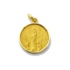 Medalla Virgen del Pilar de oro amarillo de 18 Kt, bisel media caña