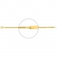 Pulsera infantil con placa recta de oro amarillo de 18 Kt, cadena barbada extragruesa