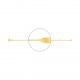 Pulsera de bebé con placa redondeada de oro amarillo de 18 Kt, cadena forzada
