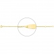 Pulsera de bebé con placa redondeada de oro amarillo de 18 Kt, cadena rolo