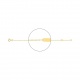 Pulsera de bebé con placa recta de oro amarillo de 18 Kt, cadena cartier