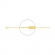 Pulsera de bebé con placa diamantada de oro amarillo de 18 Kt, cadena cartier