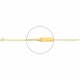 Pulsera de bebé con placa recta de oro amarillo de 18 Kt, cadena rolo
