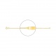 Pulsera de bebé con placa recta de oro amarillo de 18 Kt, cadena marinera