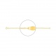Pulsera de bebé con placa redondeada de oro amarillo de 18 Kt, cadena marinera