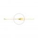 Pulsera de bebé con placa recta de oro amarillo de 18 Kt, cadena cartier torzada