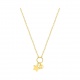 Collar infantil de oro amarillo de 9 Kt, estrella y bolita
