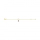 Pulsera infantil de oro amarillo de 9 Kt con esmalte, mariquita rosa