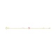 Pulsera de bebé de oro amarillo de 9 Kt con esmalte y perla, flor