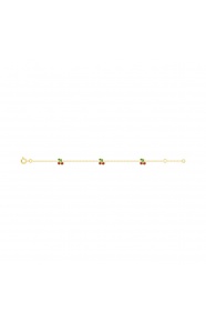 Pulsera de bebé de oro amarillo de 9 Kt con esmalte, cerezas
