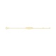 Pulsera de bebé con placa de nube de oro amarillo de 9 Kt, cadena cartier