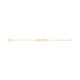 Pulsera de bebé con placa de nube de oro amarillo de 9 Kt, cadena de eslabón alargado