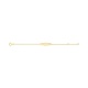 Pulsera de bebé con placa de nube de oro amarillo de 9 Kt, cadena barbada
