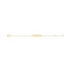 Pulsera de bebé con placa de nube de oro amarillo de 9 Kt, cadena barbada fina