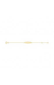 Pulsera de bebé con placa de nube de oro amarillo de 9 Kt, cadena barbada fina