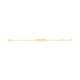 Pulsera de bebé con placa de nube de oro amarillo de 9 Kt, cadena forzada con bolitas