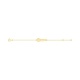 Pulsera de bebé con placa de reloj de oro amarillo de 9 Kt, cadena forzada