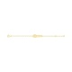 Pulsera de bebé con placa de reloj de oro amarillo de 9 Kt, cadena cartier