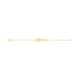 Pulsera de bebé con placa de reloj de oro amarillo de 9 Kt, cadena de eslabón alargado
