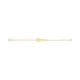 Pulsera de bebé con placa de reloj de oro amarillo de 9 Kt, cadena barbada