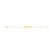 Pulsera de bebé con placa de reloj de oro amarillo de 9 Kt, cadena barbada fina